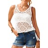 Halife Crochet Vest for Women Boho Lightweight Pullover Sweater Tops