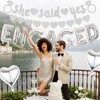 Engagement Party Decorations Engaged Banner - Silver Decoration Letter Heart