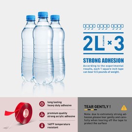 Double Sided Tape Heavy Duty - 3/4"10'Â Acrylic Clear Strong Adhesive Removable Double Sided Mounting Tape for Carpet Fix/Home Office Wall Decor/DIY Crafts/Car Glass Decor Â (Pack of 1 Roll)