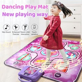 Dance Mat Mixer Rhythm Step Play Mat for Kids, Built-in Music, LED Lights, 4 Challenge Levels, Best Christmas Gift for Children 3-10 Years Old