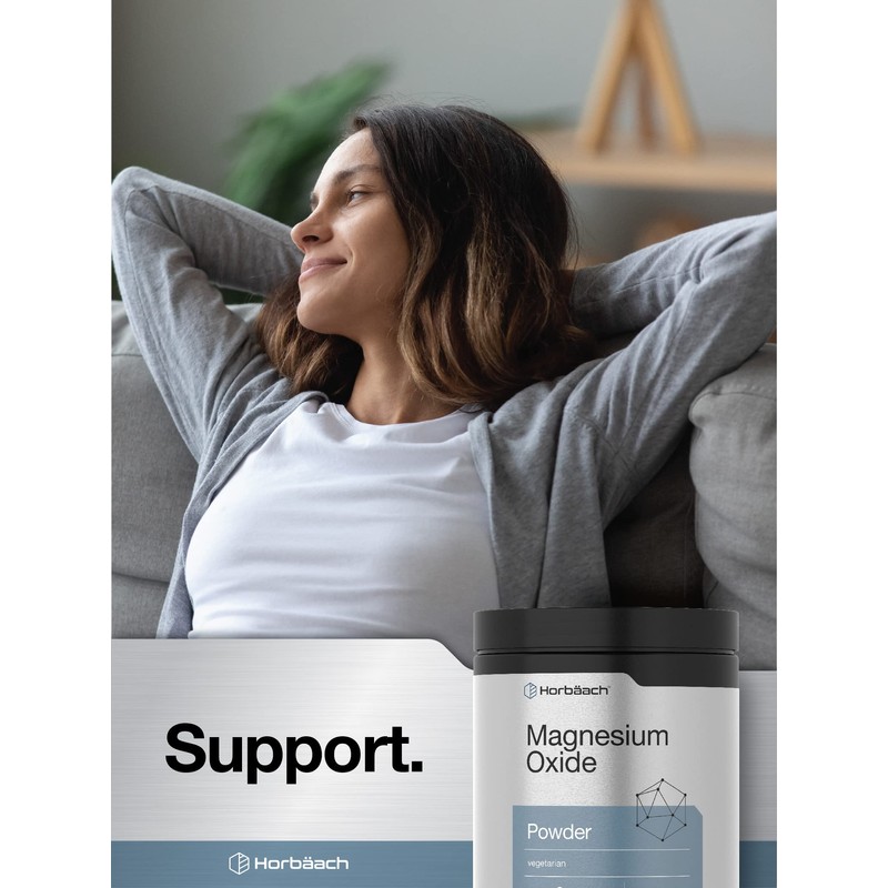 Horbäach Magnesium Oxide Powder | 400mg | 8 Ounces (227