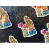 5pc. Blond Mother and Daughter, Girl in Denim, Planar Flatback,