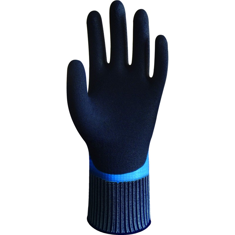 Wonder Grip WG-318 Aqua Waterproof Gloves, Blue / Black, XL
