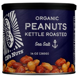 Cbs Nuts Organic Kettle Roasted Sea Salt Peanuts, 14 Oz