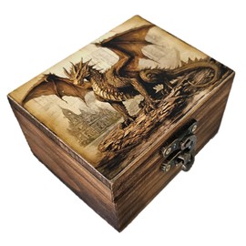 RK Collections Dragon Trinket Keepsake Box | Home Décor, Gifts for Dragon Lovers, Animal Ornaments | Earrings Necklace Storage Box for Girls Women (3DRS1)