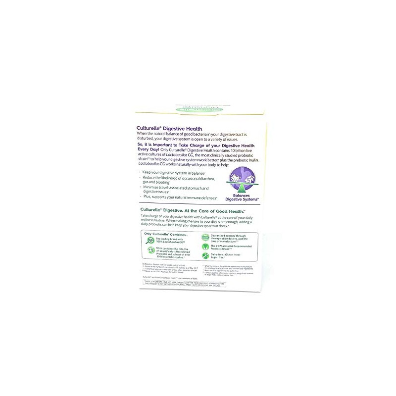 Culturelle Digestive Health Probiótico, 80 Cápsulas