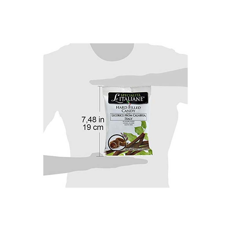 Serra Hard Filled Candy with Licorice from Calabria, 3.52 Ounce