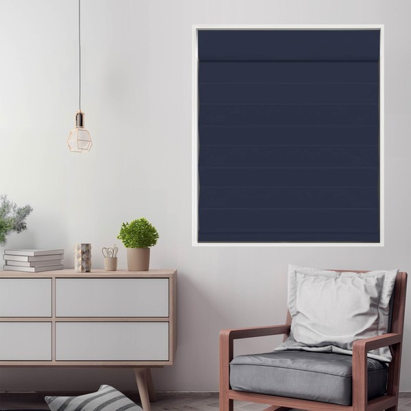 DEZ FURNISHINGS Cordless Blackout Roman Cellular Shade, 24"W x 72"H,