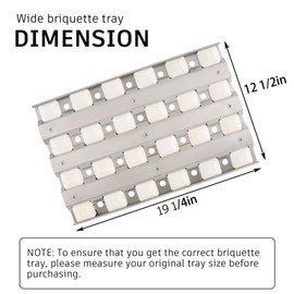 Grill Briquette Tray Replacement for Lynx 42in 54in Grill, Wide Briquette Tray Grill Heat Plates for Lynx L42 L42FR L42PSFR L42PSR L42R L54 L54PSFR, Grill Heat Shield 19 1/4'' x 12 1/2'' (1 Pack)