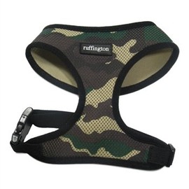 Ruffington/Crystal Canine Collection Mesh Harness Large (Camo)