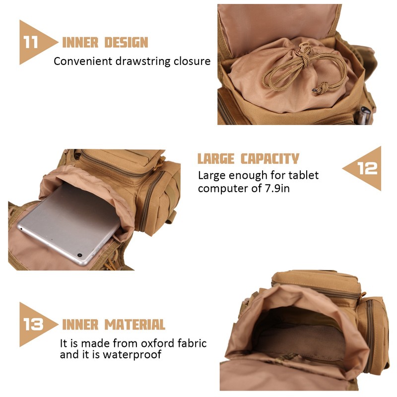 Drop Leg Bag Waterproof Thigh Waist Packs Pouch for Traveling