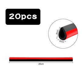 Jagowa 20PCS Car Air Outlet Trim Strip Car Interior Decoration Air Conditioner Strip Vent Outlet Trim(Red)