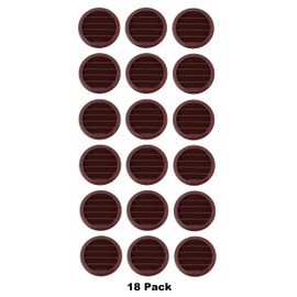 2.5" Round Plastic Louver Soffit Air Vent Reptile Screen Grille Cover (18, Brown)