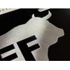 Engraved Eat Beef Car Tag Diamond Etched Cattle Farmer Aluminum
