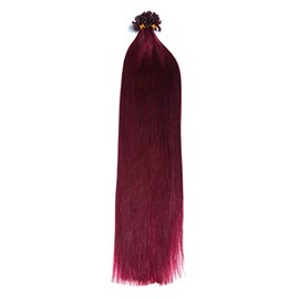 150 x 1g x 45 cm Indian Remy Human Hair Weave 100% Human Hair U-tip Extensions Extensions/with Accessories Burgandy-Mahogany