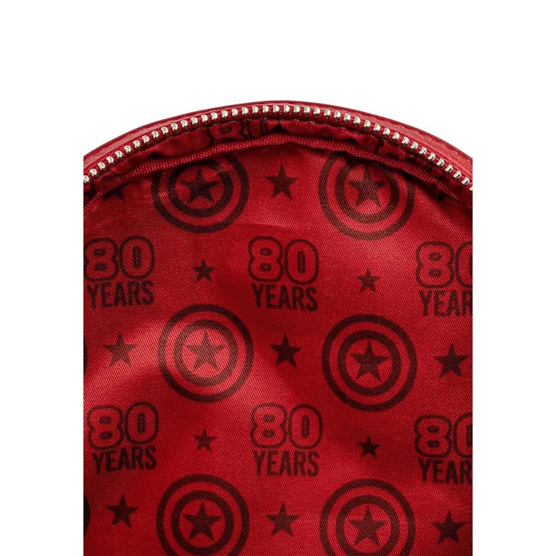Loungefly Capt America 80th Anniversary Sheild Mini Backpack Blue-Red