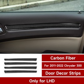 BRMYL Car 4 Doors Decor Decals for 2011-2023 Chrysler 300 / 300C / 300S / Limited/Touring/Base Accessories Carbon Fiber Interior Stickers