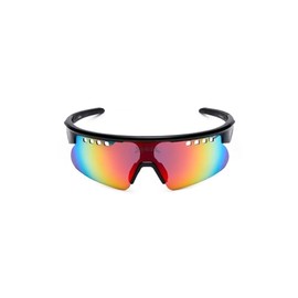 Occhiali Aloha lenti a specchio rosso unisex nero