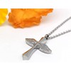 GMXLin Cross Cremation Angel Wings Urn Necklace for Ashes Holder