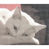 Pepita Needlepoint Canvas: White Cat, 12" x 8"