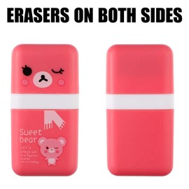 16 PCS Roller Erasers Cute Pencil Erasers Animal Pencil Eraser Shaving Roller Case for Easy Pick Up and Removal,Animal Themed Fun Party Favor and School Supplies Back to School Gift