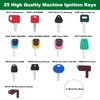 La Macaza 25PCS Heavy Equipment Keys Set, Construction Ignition Key