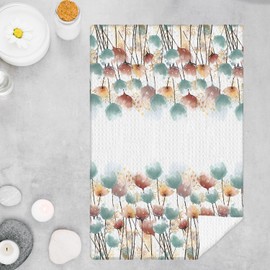 GOOZHO Watercolor Colorful Floral Kitchen Towels, Cottagecore Wildflower Decor Dish Tea Towels for Kitchen, Retro Floral Hand Towels for Bathroom Decor, Cottagecore Bathroom Decor, 16x24 Inches