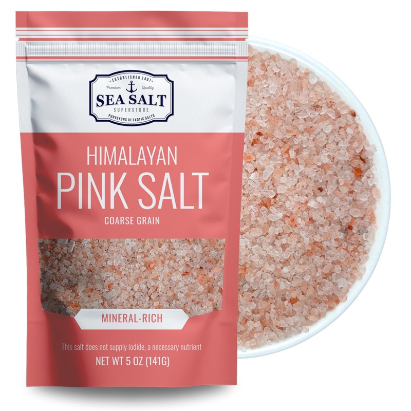 Pink Himalayan Salt, Coarse Grain Salt, 5 oz Bag