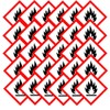 TE-Office Pack of 100 Hazardous Substance Labels - GHS Stickers