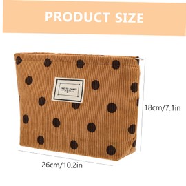 Baluue Vintage Style Multi-Functional Makeup Organizer Bag for Travel Portable Toiletry Storage Capacity for Daily Use and Cosmetics Soft Corduroy Material