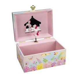 GICO Children's Music Jewellery Box for Girls Unicorn Flowers Melody: Swan Lake - 92066
