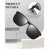 Frienda 3 Pair Oversize Polarized Clip-on Sunglasses Large Anti-glare TR90