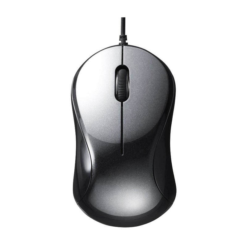 BUFFALO Buffalo Wired Blue LED Silent USB 3 Button Mouse