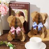 PEUTIER 2pcs Bear Honeycomb Centerpieces, 7.9in Paper Bear Centerpieces for