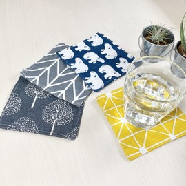 tallnext Coasters, Fashionable Coasters, Tea Saucer, Set of 4 (C)