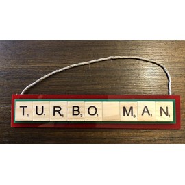 Turbo Man Jingle All the Way Christmas Ornament Letters Tiles Craft