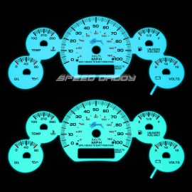 HIPER Indiglo Glow Gauge+harness White Dash For 98-02 Chevy S10 Blazer Jimmy No Tach