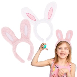 ACO-UINT Bunny Ears Headband Easter Plush Bunny Ear Bulk Baby Bunny Ears Rabbit Ears Headband for Party Favor and Costume Decoration Bunny Ears for Adult