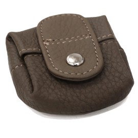 Van Der Rich ® - Mini Wallet with Coin Chute Leather for Men and Women, taupe