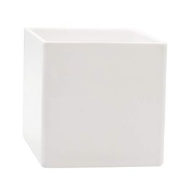 Royal Imports - Jarrones acrílicos para flores, centro de mesa decorativo para el hogar o la boda, plástico no rompible, 6 pulgadas, color blanco