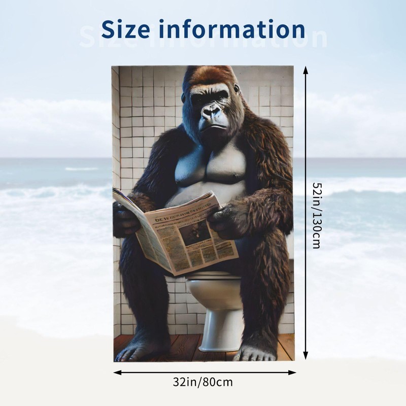 VODRM Funny Monkey Reading Newspaper Beach Towel,32x52in Microfiber Quick Dry