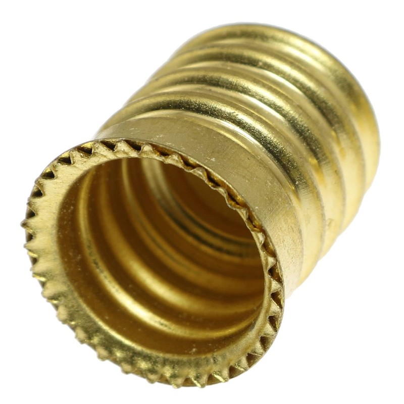 SQXBK Adaptador E14 a E12, 8 unidades, dorado, cobre, eficiente