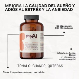 Extracto Puro Hongo Reishi Suplemento Natural Sueño Estrés
