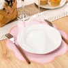 Patelai 48 Pcs Wavy Round Paper Placemats Colorful Pastel Disposable