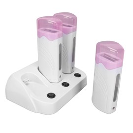 Waxing Roller, 3PCS Epilator Machine Set Portable Electric Hair Removal Wax Epilator Machine Kit for Travel Waxing Kits Roll on Cartridge, Hair Removal for Women and Men Waxing