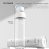 Levore 26oz Clear Water Bottle, Leak Proof One-Hand Open Flip