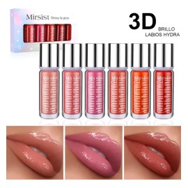 Brillo Labios 3d Hydra Lip Glow Oil Gloss Hidratante 6pcs                                                                                             