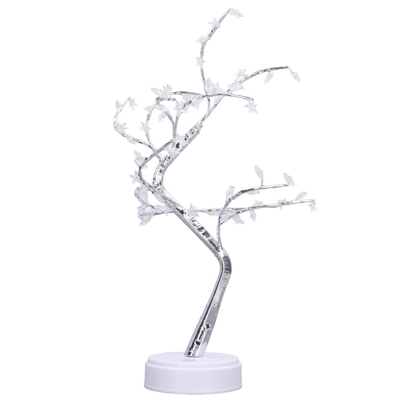 Tabletop Bonsai Tree Lamp Adjustable Safe Touch Switch Night Light