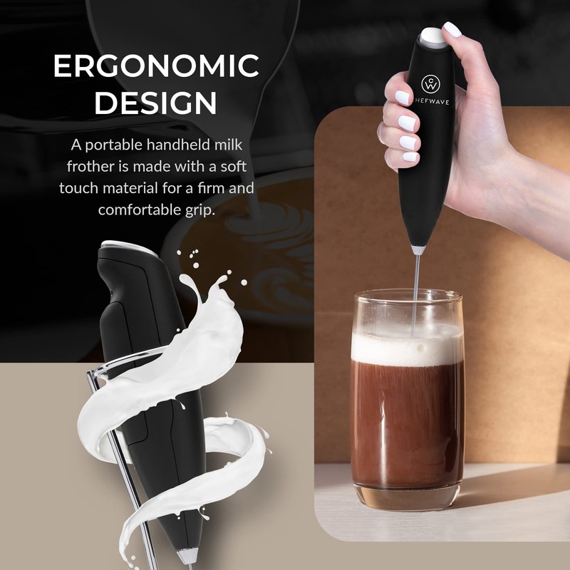 Chefwave | Powerful electric milk frother with stand | Milk