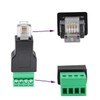Teansic 2 Pcs RJ11 Male to 4 Pins Screw Terminal
